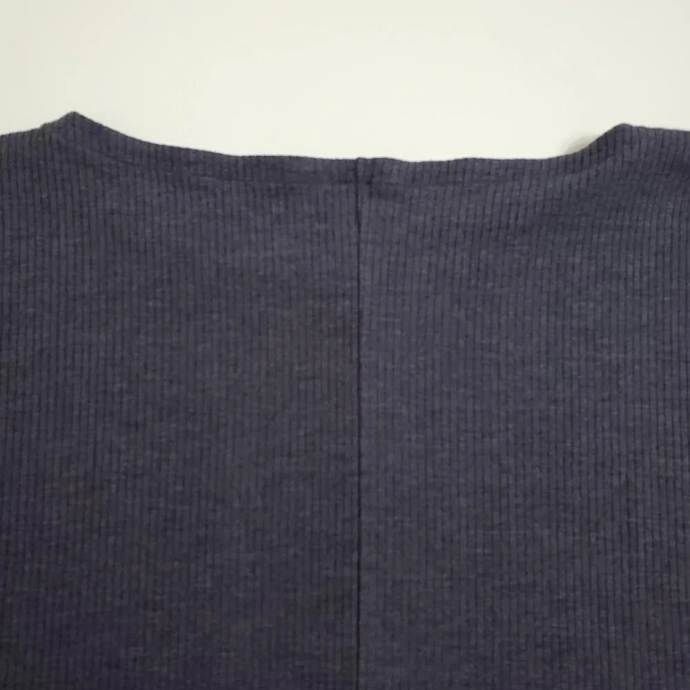 Eileen Fisher Women Ribed Knit Tunic Mini Dress M Boat Neck Stretch Shor… - Picture 9 of 11
